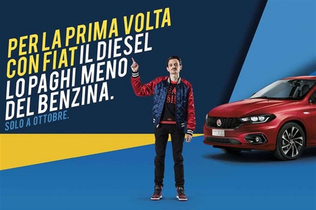 La campagna pubblicitaria Fiat per alcuni suoi modelli a gasolio