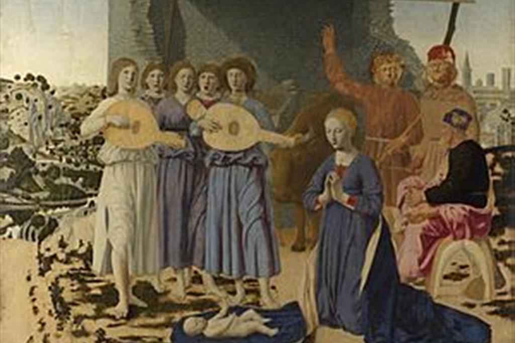La Natività, di Piero della Francesca