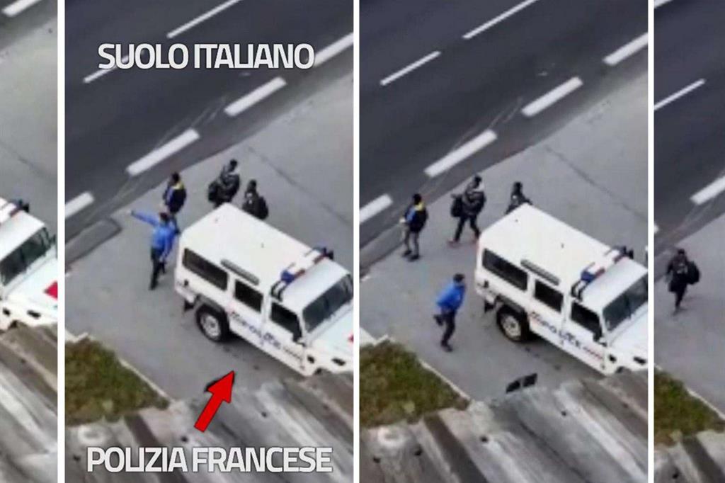 Le innagini che documentano l'operazione della polizia francese al confine con l'Italia