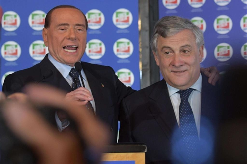 Futuro premier. Silvio Berlusconi punta su Antonio Tajani (Ansa)