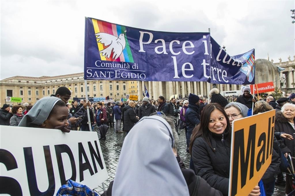 La marcia della Pace promossa dalla Comunità di Sant'Egidio il 1° gennaio di quest'anno (Siciliani)