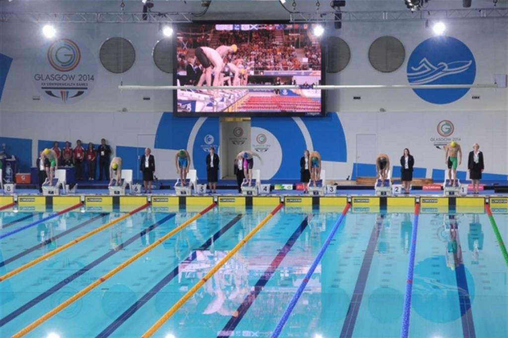 Glasgow: la piscina di Hampden Park che è stata sede anche delle gare degli ultimi Giochi del Commonwealth