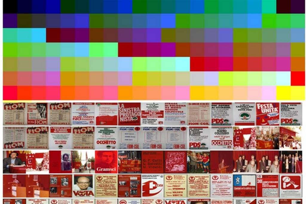 Una interfaccia del progetto Sas realizzato nel Polo del ’900 di Torino, che consente grazie alle intelligenze artificiali di effettuare la ricerca di documenti e immagini anche per colore