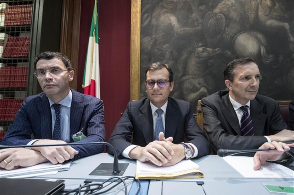Stefano Paleari, Enrico Laghi e Luigi Gubitosi: i tre commissari Alitalia prendono tempo (Ansa)