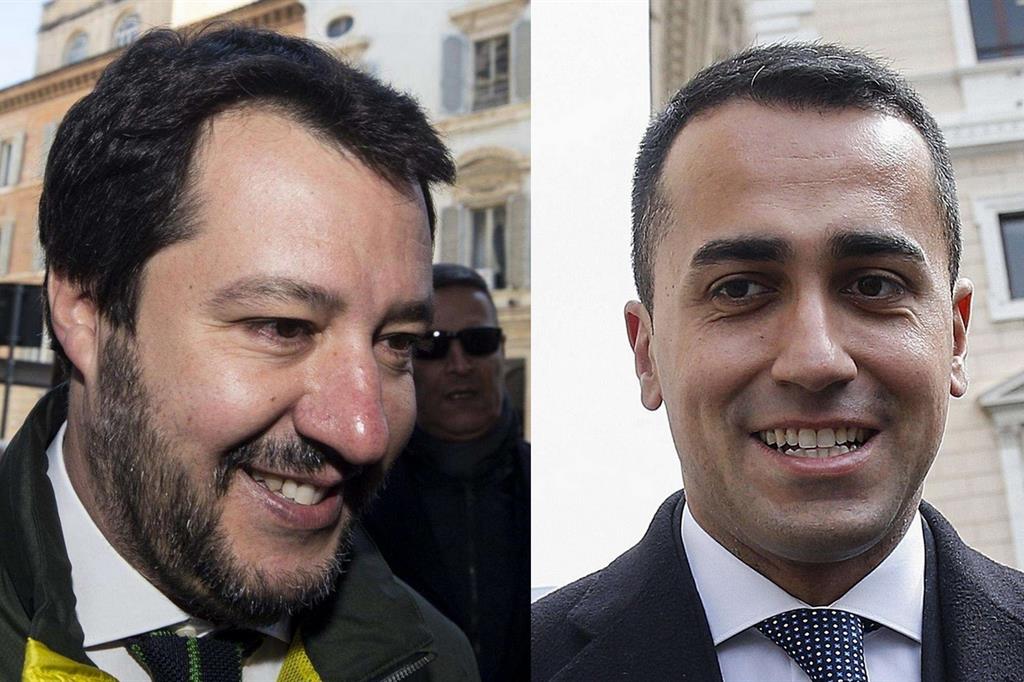 Salvini e Di Maio (foto Ansa)