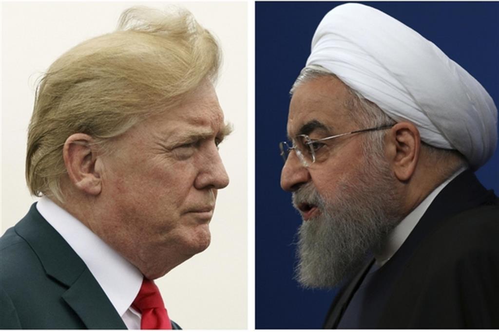Il presidente americano Donald Trump e l'omologo iraniano Hassan Rohani (Ansa)