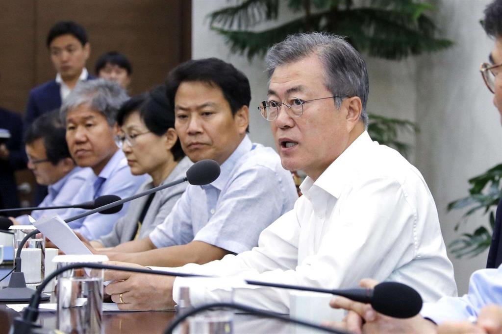 Il presidente della Corea del sud, Moon Jae-in, Ansa