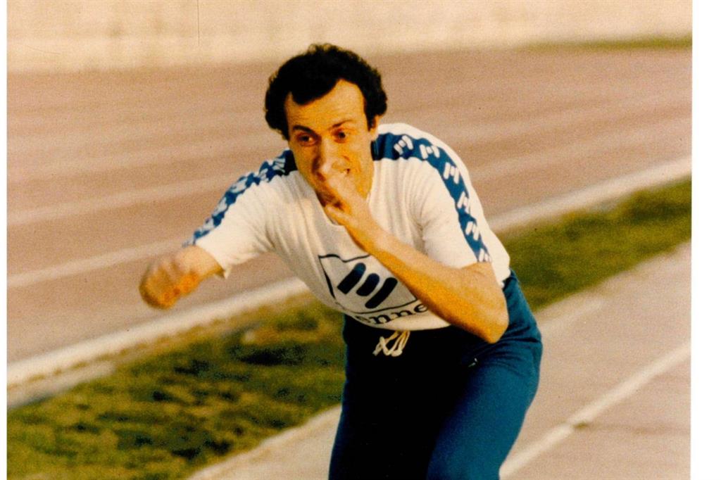Pietro Mennea durante gli allenamenti