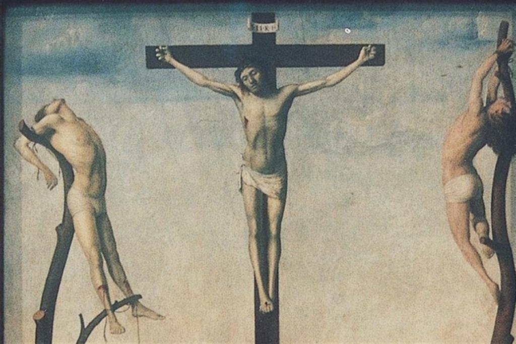 Particolare del Calvario di Antonello da Messina, 1475