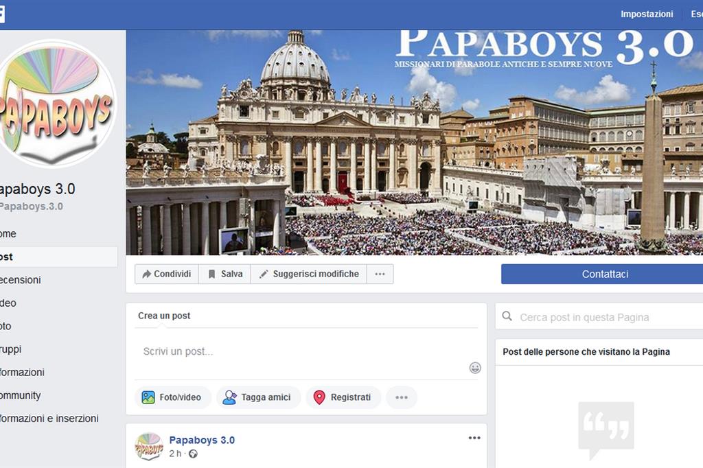 La nuova pagina Facebook dell'Associazione dei Papaboys