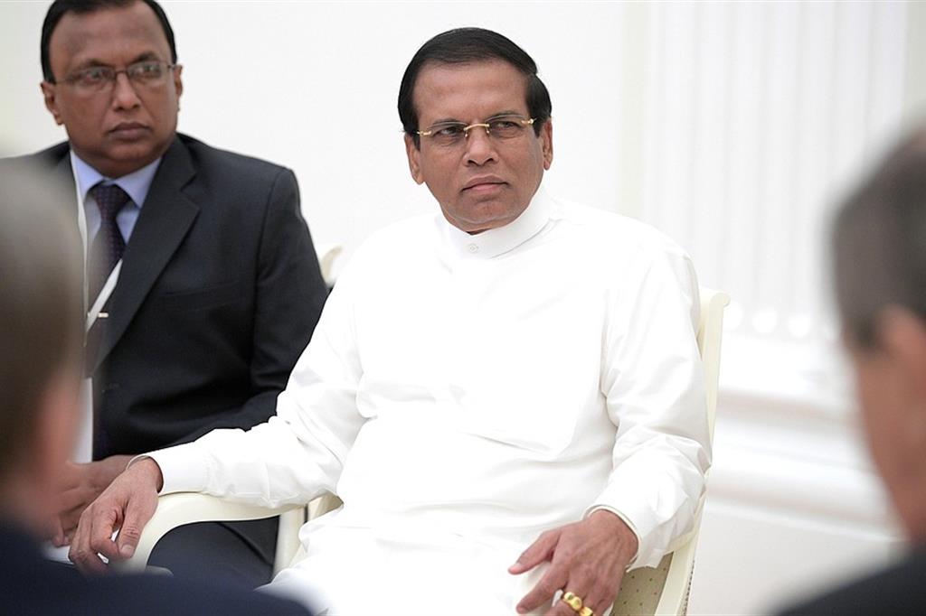 Il presidente dello Sri Lanka Maithripala Sirisena