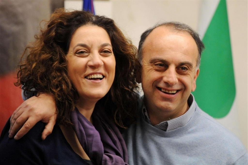 Catiuscia Marini (s) e Gianpiero Bocci (d), in una foto d'archivio. ANSA / PIETRO CROCCHIONI /CRI