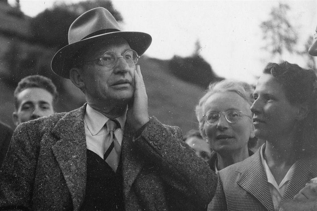 Alcide De Gasperi il 24 agosto 1948 al Passo di Campolungo, in Trentino