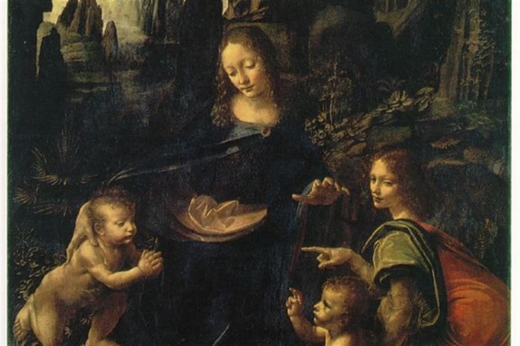 Leonardo da Vinci, “Vergine delle Rocce” (1483-1486), olio su tavola, particolare. Parigi, Louvre / WikiCommons