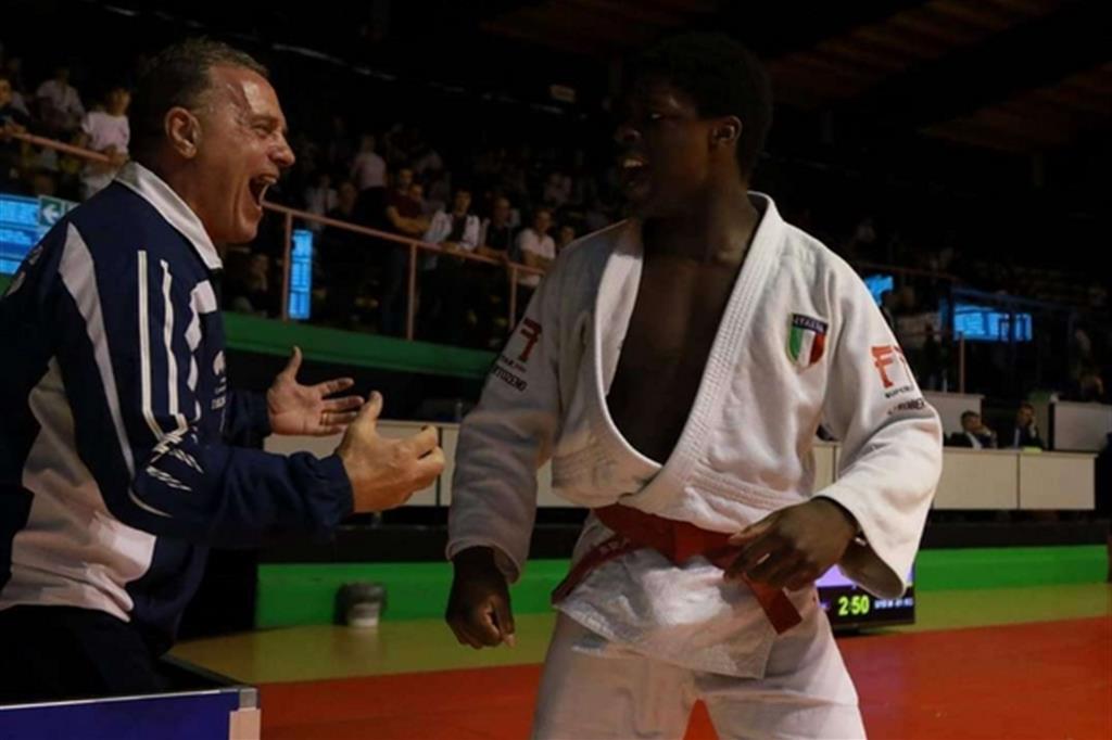 “O’ Maè” Gianni Maddaloni con suo figlio Bright, campione italiano di judo