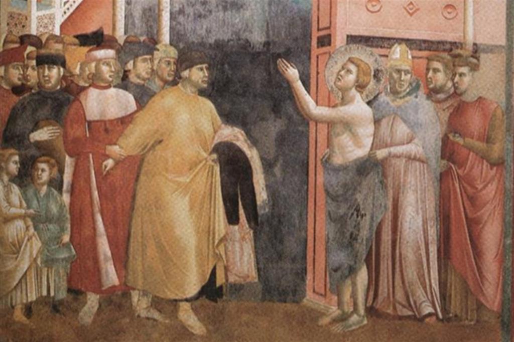 Giotto, San Francesco rinuncia alle vesti (Basilica Superiore di Assisi)