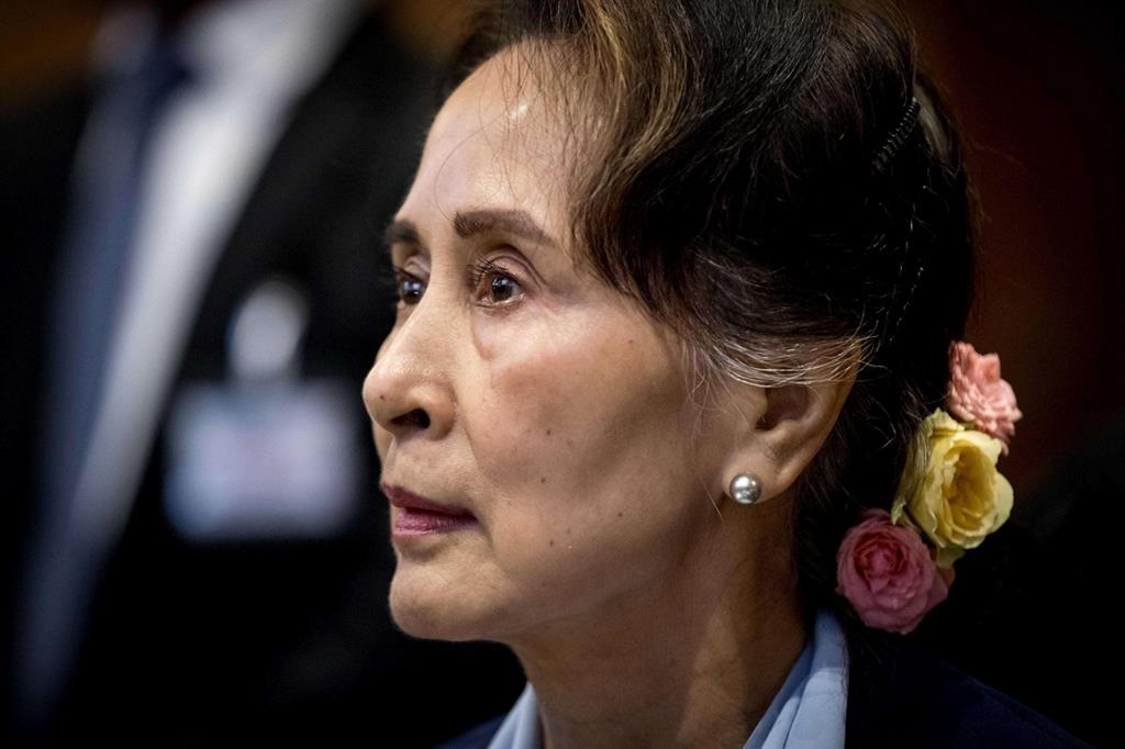 Aung San Suu Kyi all'Aja (Ansa)