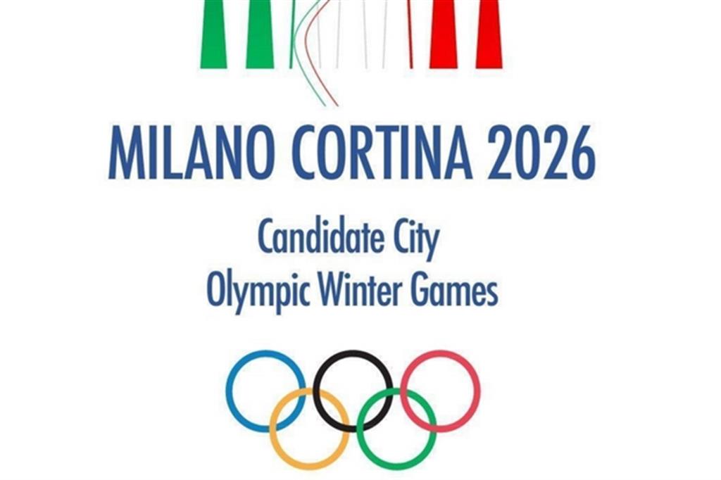 Il logo della candidatura italiana per i Giochi invernali 2026 (Ansa)