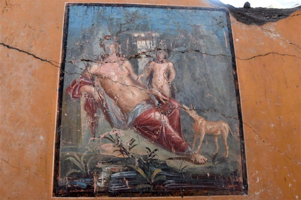 A Pompei scoperto l'affresco di Narciso
