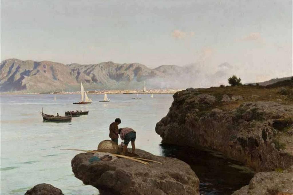 Francesco Lojacono: Dall'ospizio marino (1891), particolare
