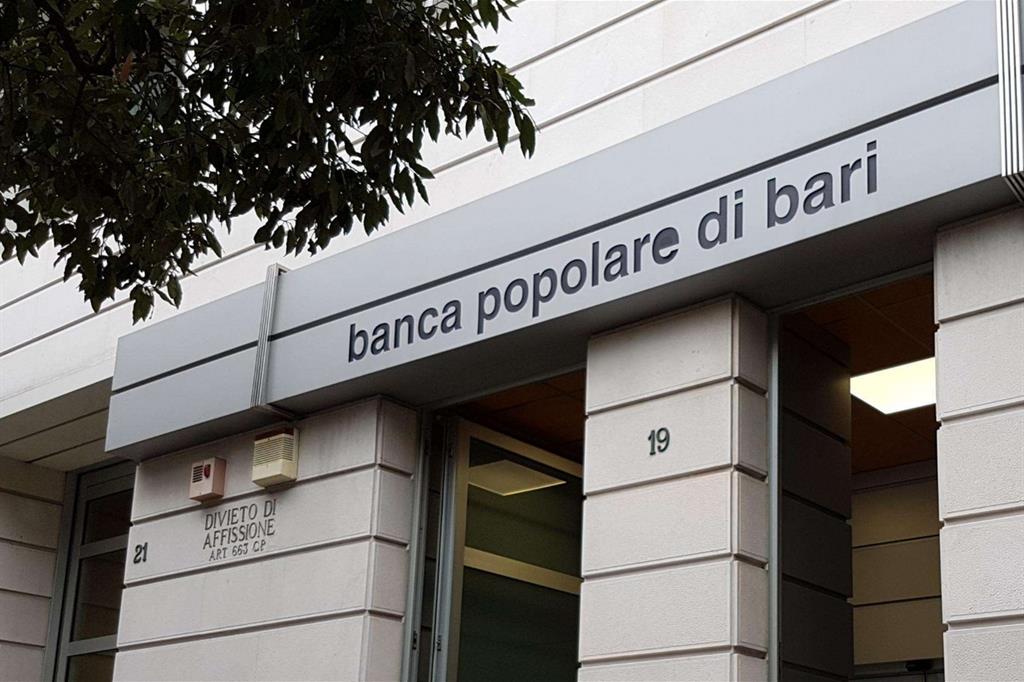 Una filiale della Banca Popolare di Bari