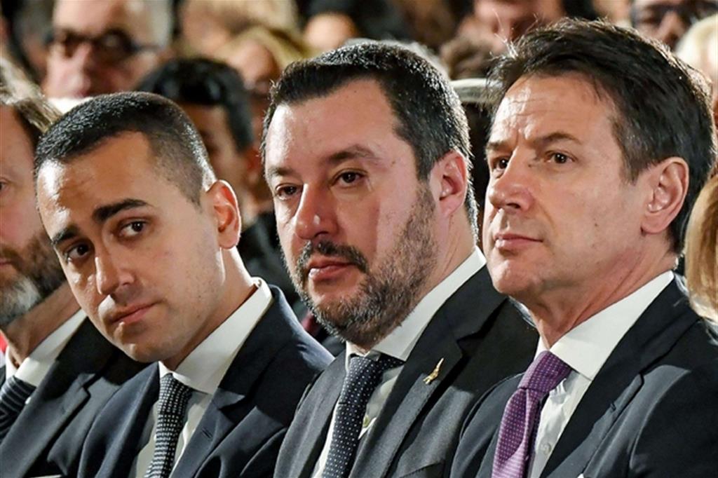 Di Maio, Salvini e Conte