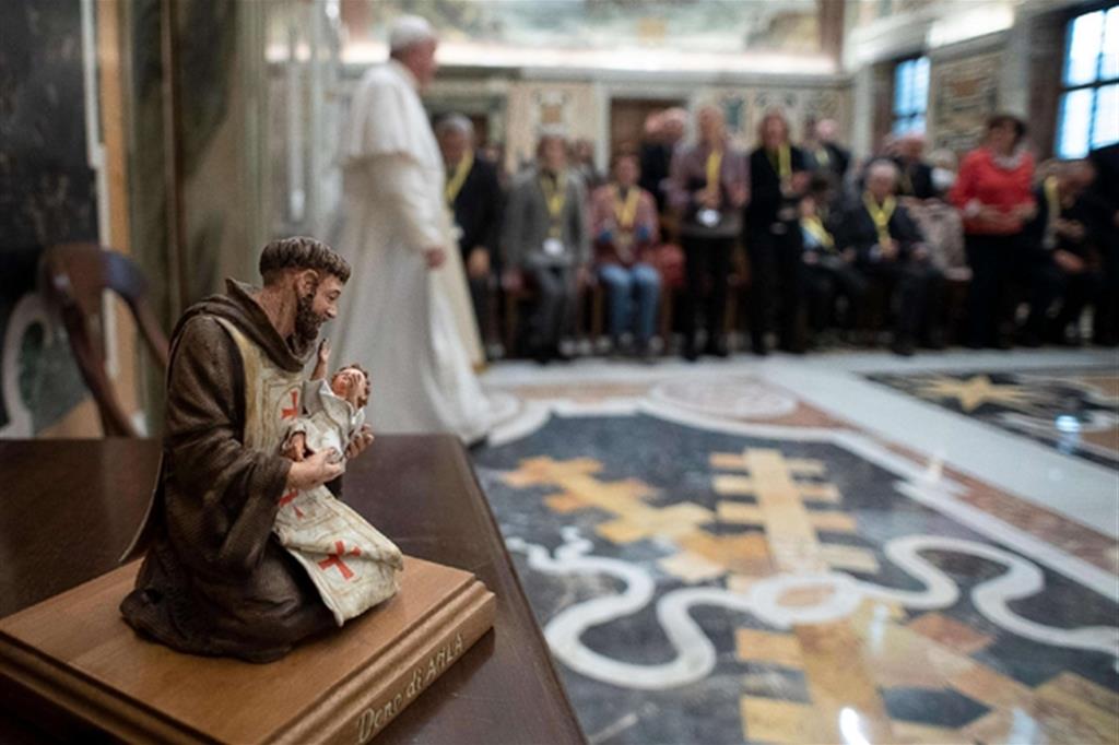 Papa Francesco riceve in udienza in Vaticano i membri dell'Associazione Nazionale Lavoratori Anziani in occasione del 70/o anniversario di fondazione, 16 dicembre 2019.