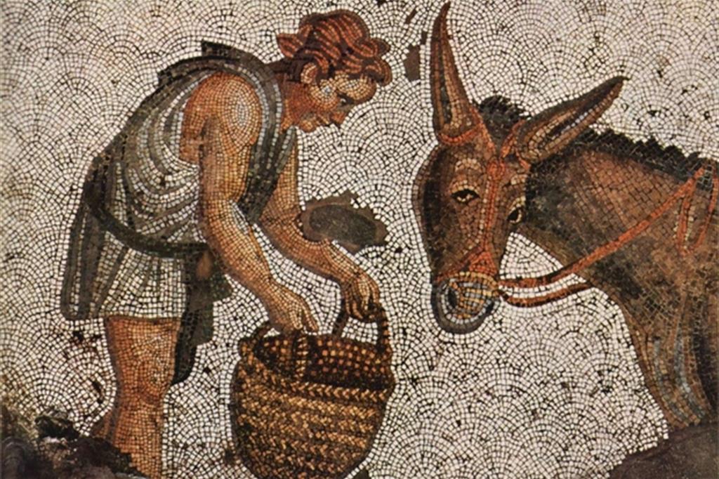 L'asino di Apuleio in un mosaico di scuola bizantina del V secolo