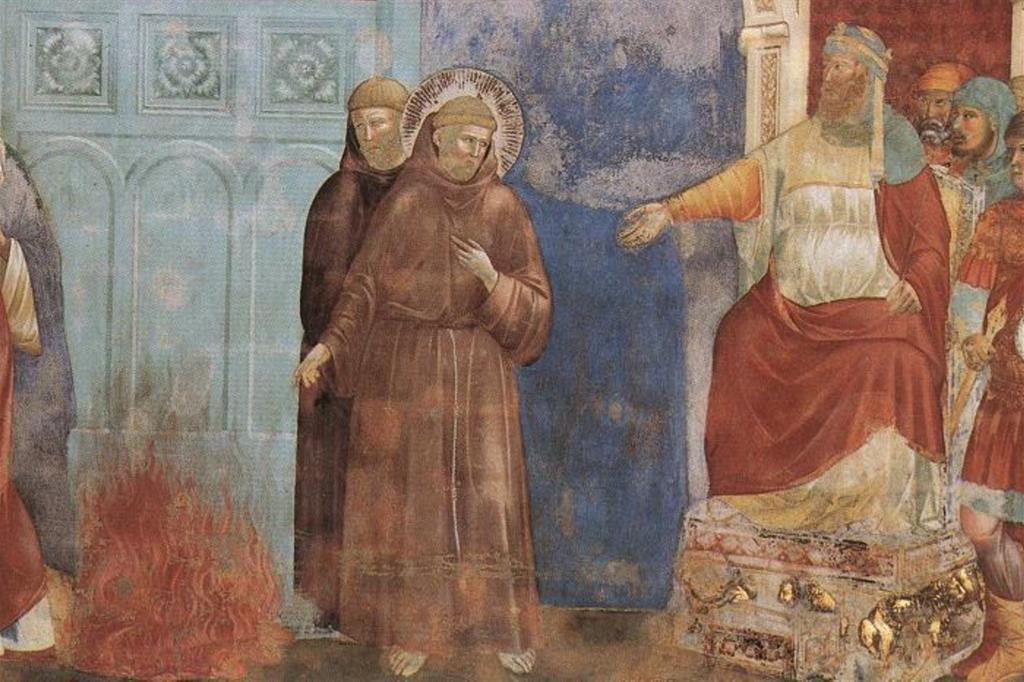 Giotto, "Francesco incontra il Sultano". Assisi, basilica di San Francesco