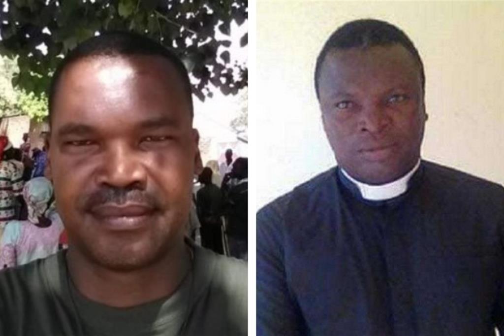 Da sinistra: padre Toussaint Zoumaldé, ucciso in Camerun, e don Joël Yougbaré, di cui non si hanno più notizie in Burkina Faso