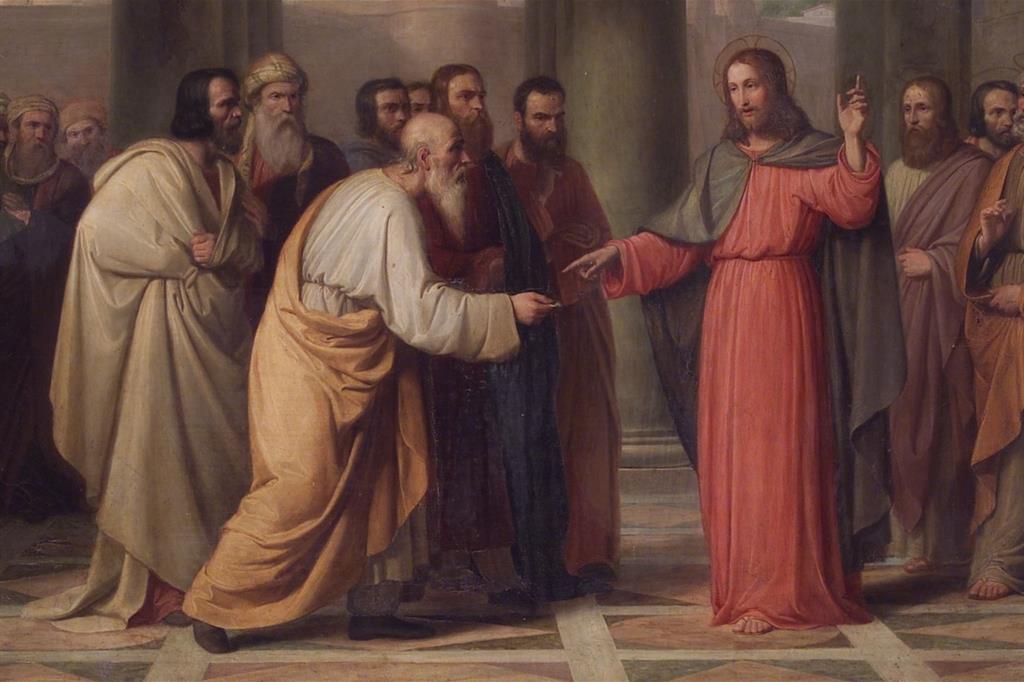 Achille Mazzotti, "Gesù tra gli scribi e i farisei" (1844). Roma, Accademia Nazionale di San Luca