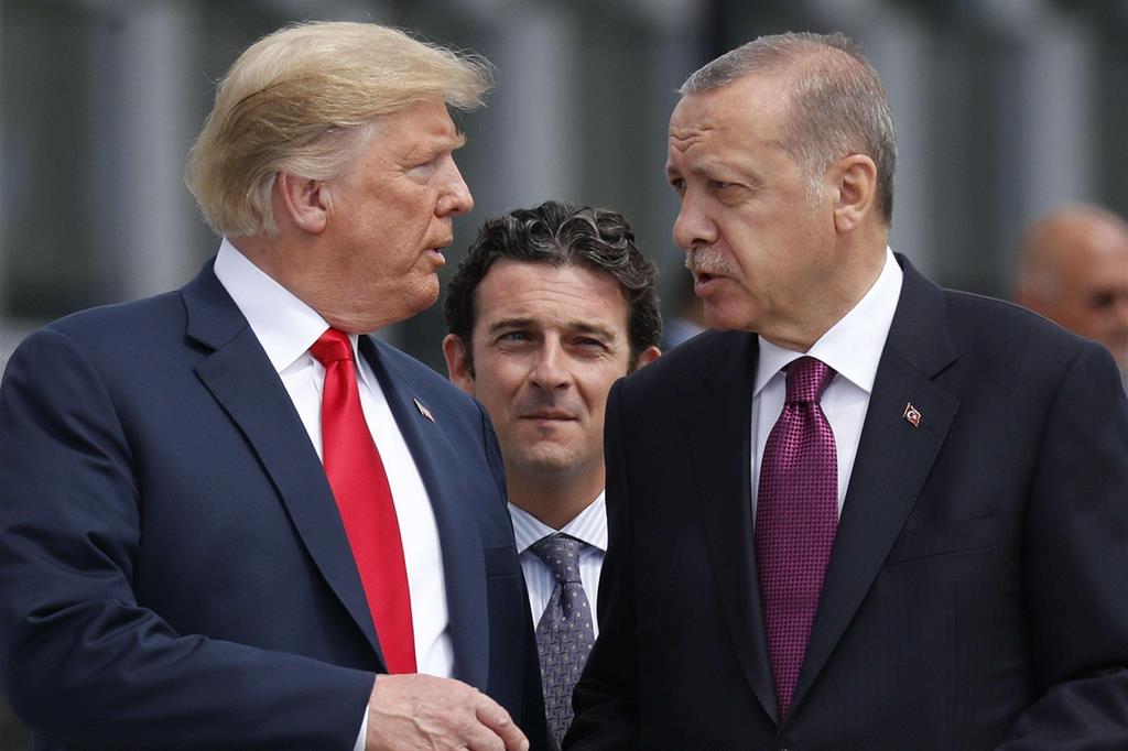 Trump con Erdogan (Ansa)