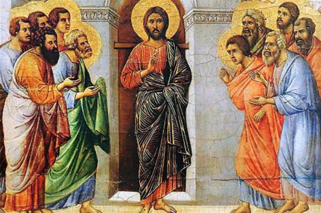 Duccio di Buoninsegna, "Apparizione di Cristo"