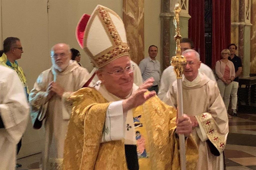 Il cardinale Bassetti durante la Messa a Perugia per i 25 anni di ordinazione episcopale