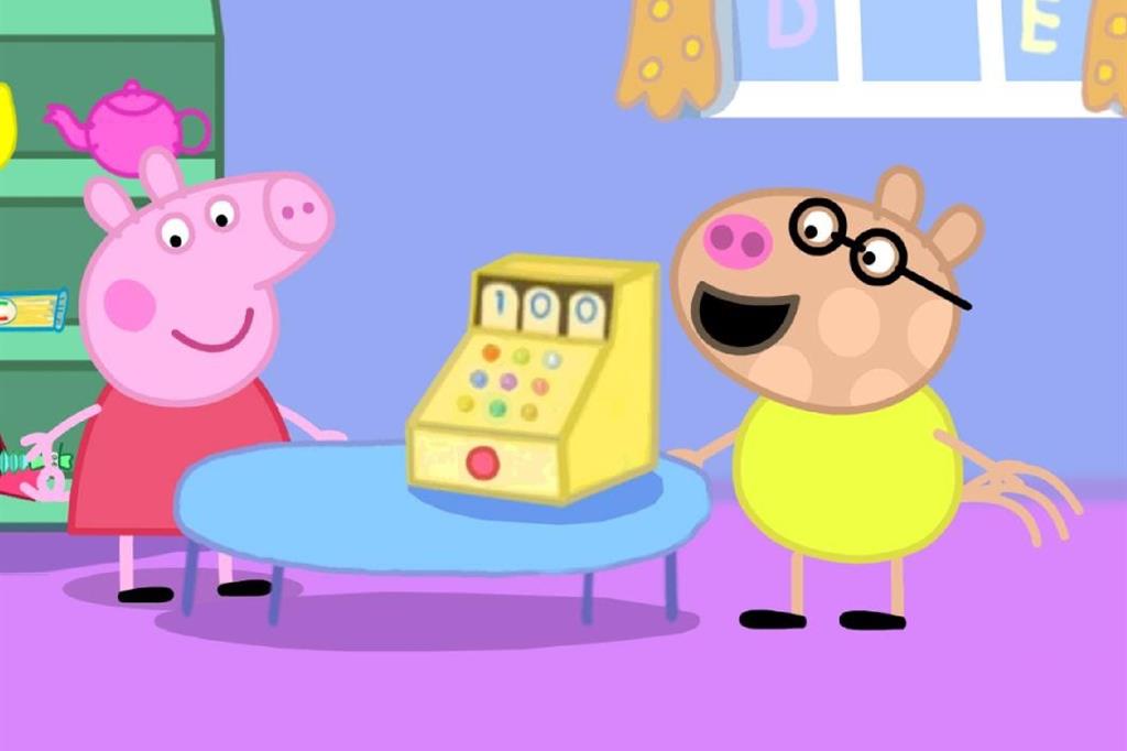 Una scena del cartone di Peppa Pig