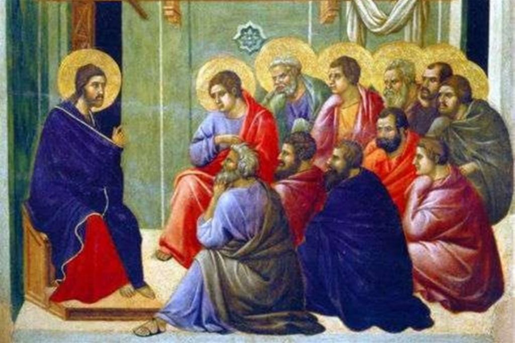 Duccio-di-Buoninsegna, Commiato di Cristo dagli apostoli