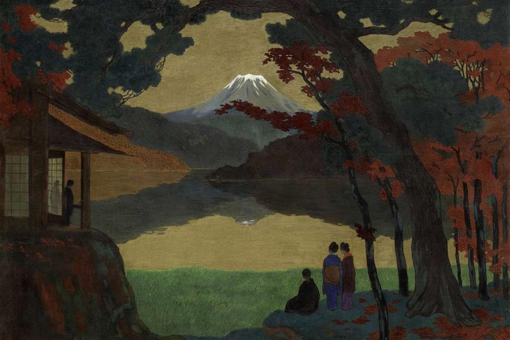 Emil Orlik, 'Paesaggio con il monte Fuji' (1908)