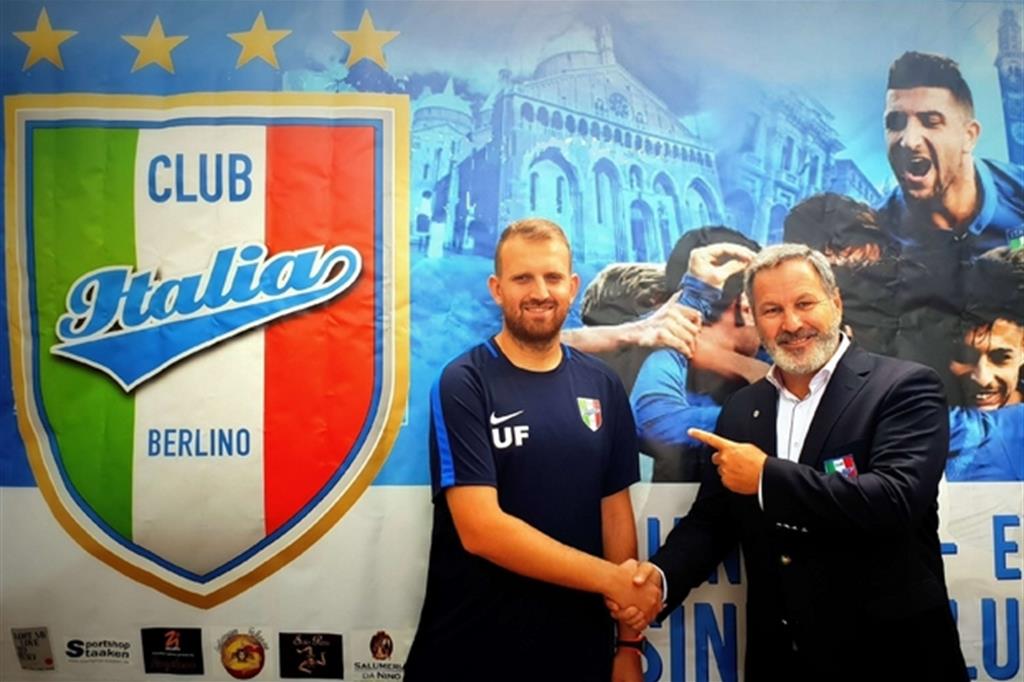 Il presidente Livolsi e l’allenatore Fabiano del nuovo Club Italia, squadra fondata nel 1963 da don Luigi Fraccari
