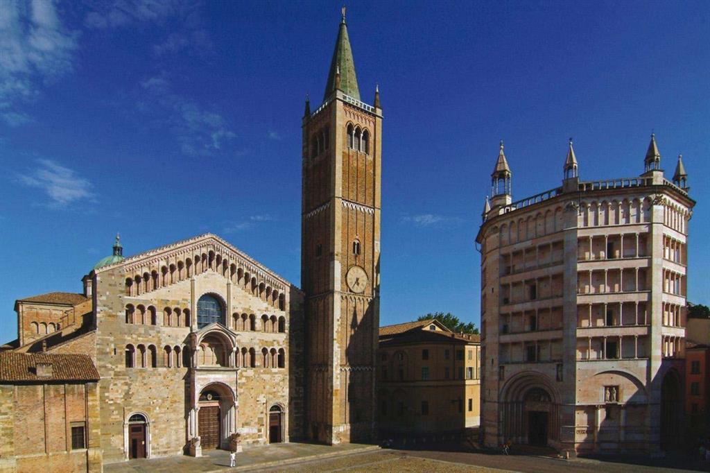 La cattedrale il battistero di Parma, Capitale italiana della cultura 2020