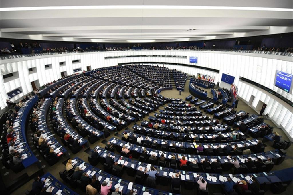 Una seduta dell'Europarlamento di Strasburgo (Epa)