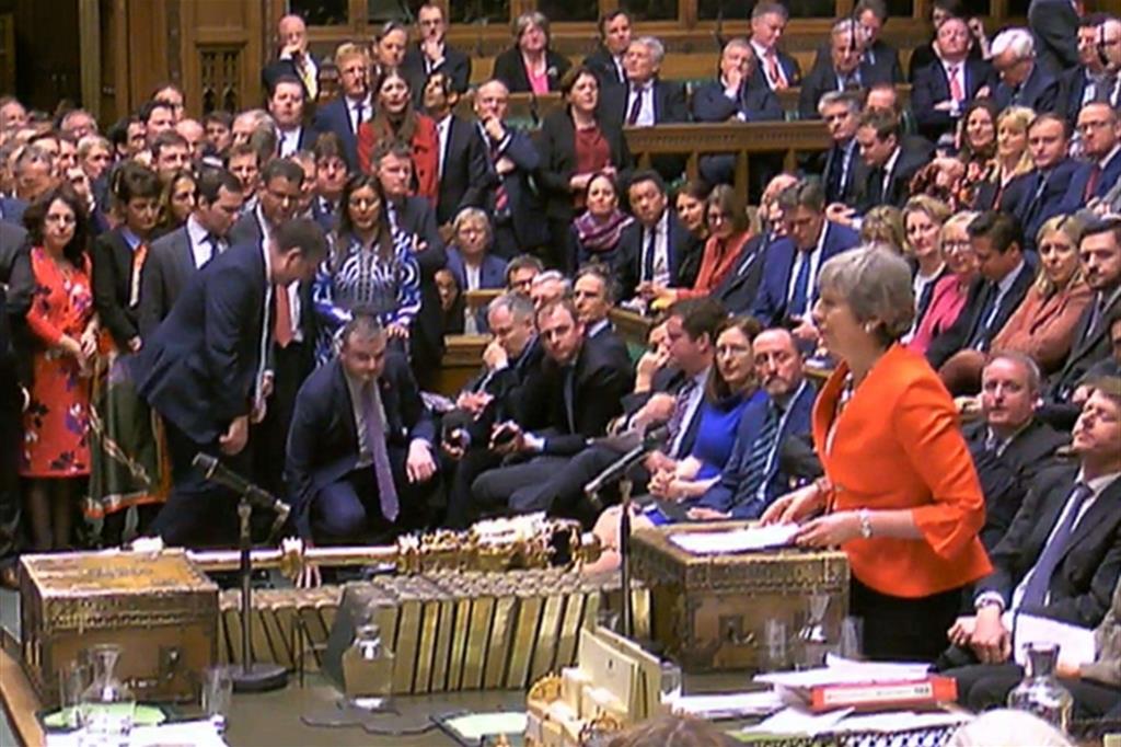 Theresa May ancora sconfitta in parlamento sulla Brexit concordata con Bruxelles (Ansa)