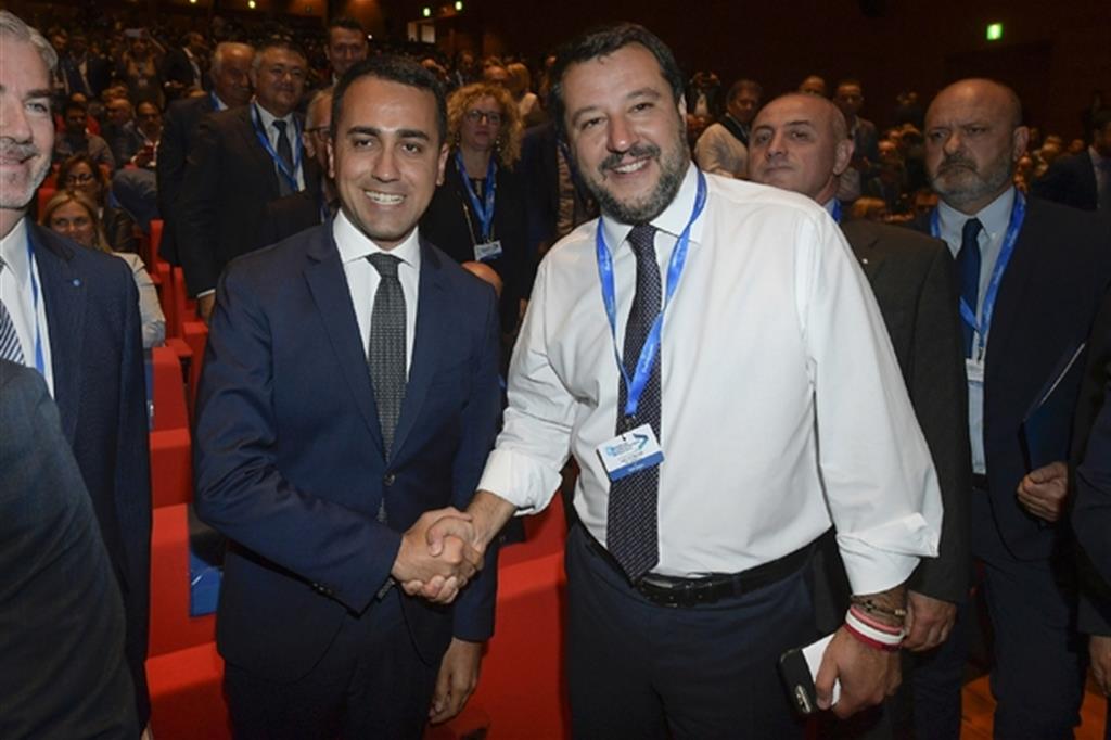 Di Maio e Salvini quando erano ministri nello stesso governo
