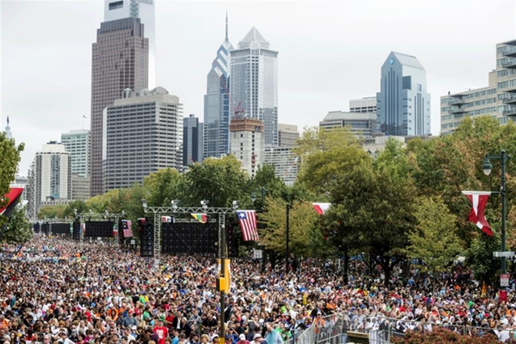 La Messa conclusiva dell'Incontro mondiale delle famiglie a Filadelfia nel 2015, celebrata da papa Francesco