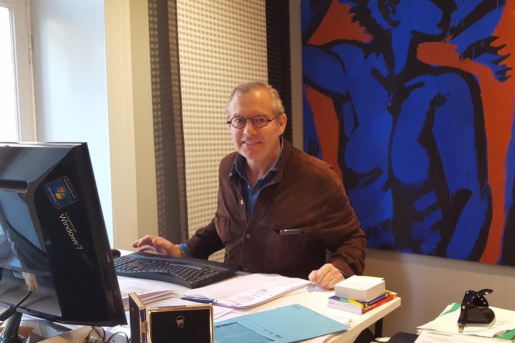 L'imprenditore Rafael Bermejo nel suo studio a Stoccolma (P.M.Alfieri)