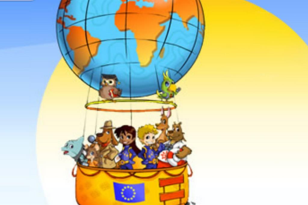 Un'immagine dall'"angolo dei bambini" sul sito ufficiale dell'Unione Europea