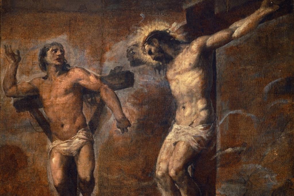 “Cristo crocefisso e il buon ladrone” di Tiziano Vecellio, Pinacoteca Nazionale  di Bologna