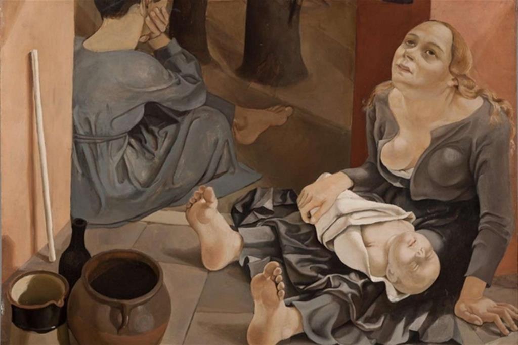 Nella Marchesini, «Donne assise con bambino» (1925)