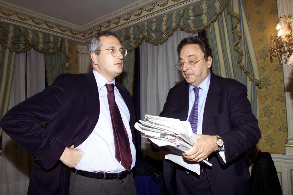 De Michelis (a destra) con Bobo Craxi