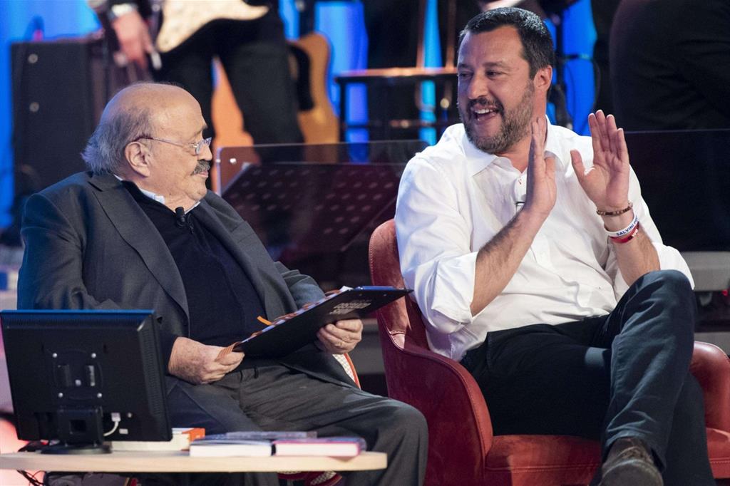 Salvini al Maurizio Costanzo Show (Ansa)
