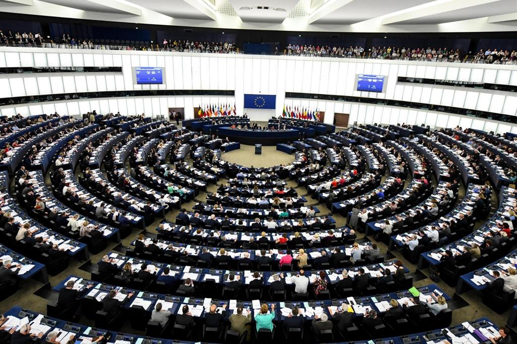 Strasburgo, Francia: l'aula del Parlamento europeo